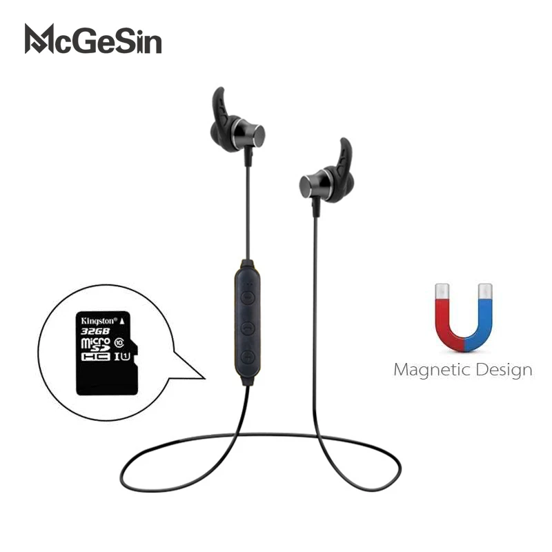 McGeSin Bluetooth Wireless headsets Sports Music Earphones support TF card Running earpiece For iPhone Xiaomi Huawei
McGeSin Bluetooth Wireless headsets Sports Music Earphones support TF card Running earpiece For iPhone Xiaomi Huawei