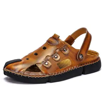 New Men Sandals Genuine Leather 2019 Summer Men Shoes Beach Sandals Man Fashion Outdoor Casual Sneakers Male plus sizes 38-48
New Men Sandals Genuine Leather 2019 Summer Men Shoes Beach Sandals Man Fashion Outdoor Casual Sneakers Male plus sizes 38-48