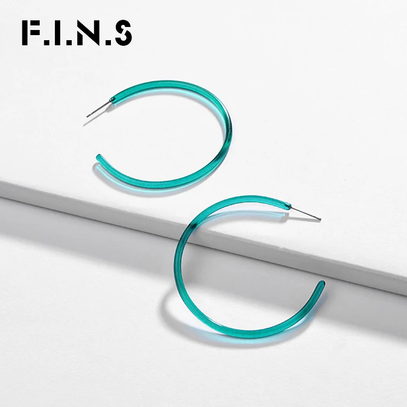 F.I.N.S Simple Design Earrings Fashion Jewelry Transparent Clear Blue Yellow Acrylic Acetate Thin Big Hoop Earrings for Women
F.I.N.S Simple Design Earrings Fashion Jewelry Transparent Clear Blue Yellow Acrylic Acetate Thin Big Hoop Earrings for Women