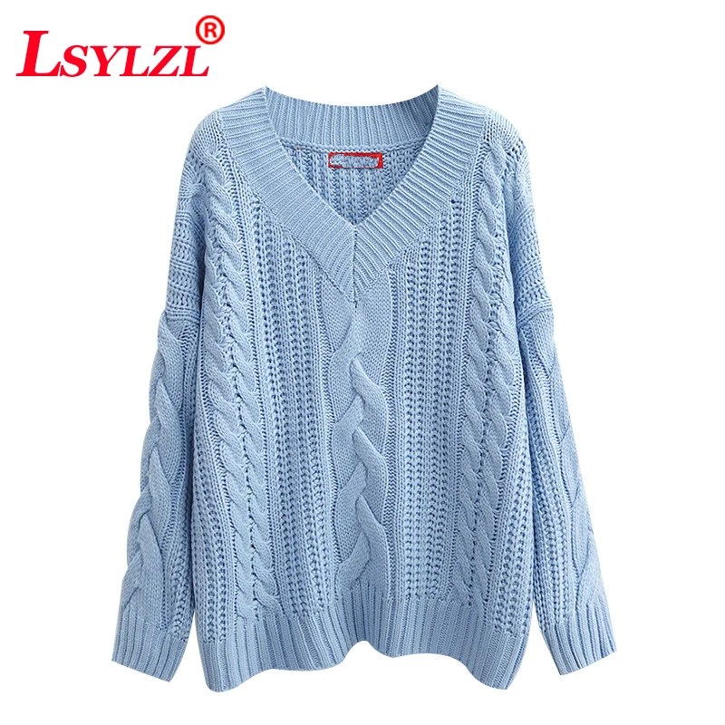New Autumn Winter Casual Sweaters Invierno 2018 Women Loose Long Sleeved V-neck Solid Twist Kniwear Pullover Feminino KoreanB316
New Autumn Winter Casual Sweaters Invierno 2018 Women Loose Long Sleeved V-neck Solid Twist Kniwear Pullover Feminino KoreanB316