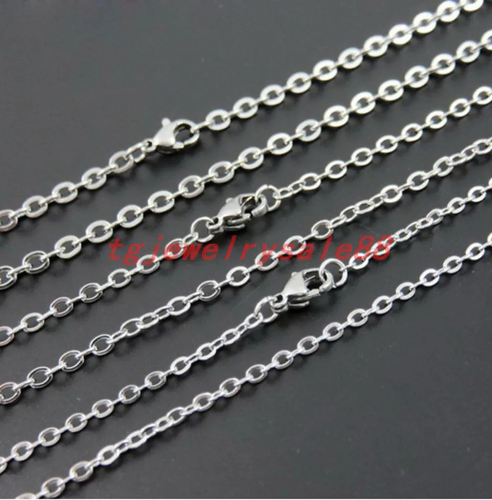 100pcs/lot 1.5/2/2.4/3.2mm Wide Wholesale In Bulk Silver Tone Stainless Steel Welding Strong Thin Cross Chain Men's DIY Necklace
100pcs/lot 1.5/2/2.4/3.2mm Wide Wholesale In Bulk Silver Tone Stainless Steel Welding Strong Thin Cross Chain Men's DIY Necklace