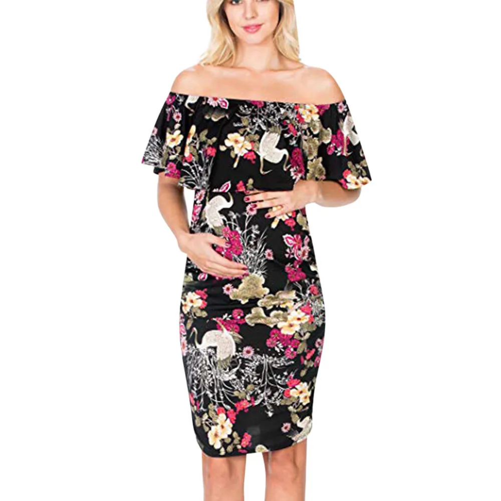 Women Summer 2019 Pregnancy Maternity Dresses Ruffle Off Shoulder Floral Nursing Dress For Pregnant Women Breastfeeding Dress
Women Summer 2019 Pregnancy Maternity Dresses Ruffle Off Shoulder Floral Nursing Dress For Pregnant Women Breastfeeding Dress