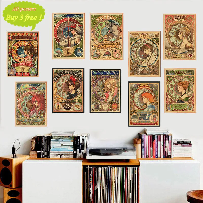 Miyazaki Hayao Kraft Paper Poster Cartoon Movie Wall Sticker Bar Cafe Decorative Painting
Miyazaki Hayao Kraft Paper Poster Cartoon Movie Wall Sticker Bar Cafe Decorative Painting