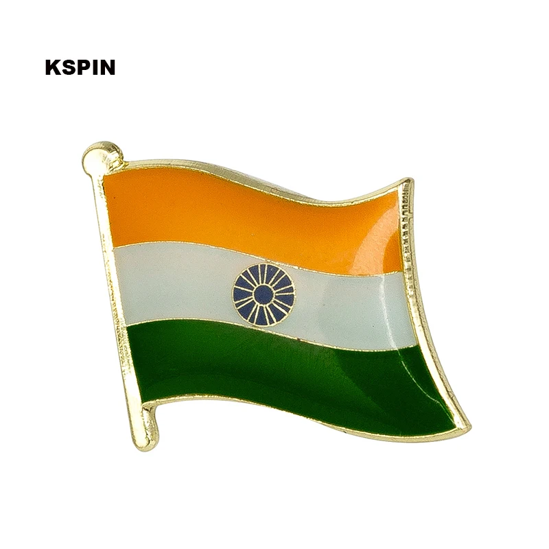 

India Metal Flag Lapel Pin Badges For Clothes In Patches Rozety Papierowe Icon Backpack KS-0207