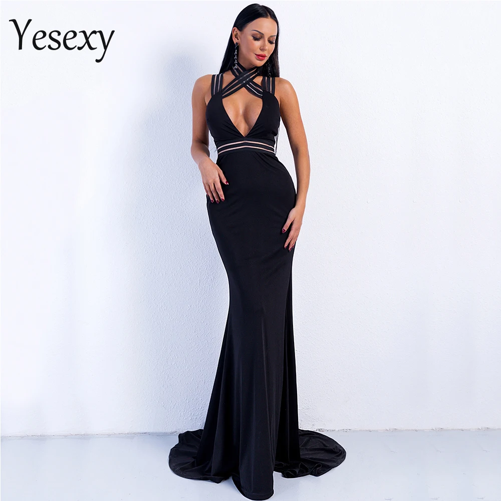 Yesexy 2019 Sexy High Neck Open Front Off Shoulder Backless Cross Maxi Solid Color Dress VR8798-1
Yesexy 2019 Sexy High Neck Open Front Off Shoulder Backless Cross Maxi Solid Color Dress VR8798-1
