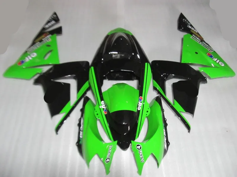 TOP green black Fairing kit for KAWASAKI Ninja ZX10R 04 05 ZX 10R 2004 2005 zx 10r ABS Motorcycle Fairings set+7gifts KA02 | Автомобили и