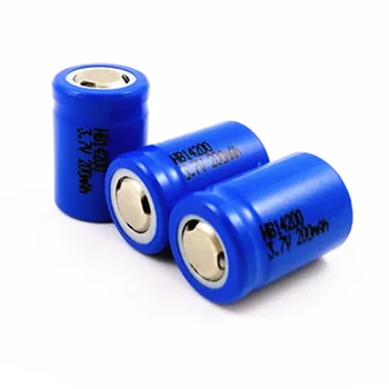 10pcs 3.7v ICR 14200 rechargeable lithium ion battery cell 200MAH for LED flashlight torch and laser pen
10pcs 3.7v ICR 14200 rechargeable lithium ion battery cell 200MAH for LED flashlight torch and laser pen