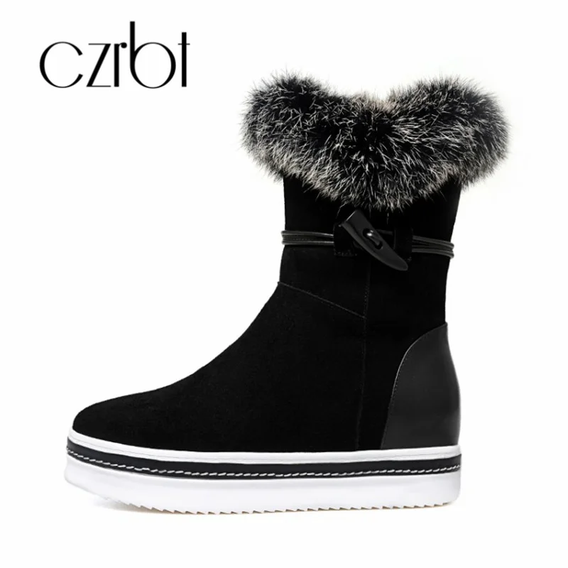 czrbt 2018 Winter Shoes Women Genuine Leather Zipper Warm Rabbit Fur Platform Mid-Calf Snow Boots For Women Fashion Boots Women
czrbt 2018 Winter Shoes Women Genuine Leather Zipper Warm Rabbit Fur Platform Mid-Calf Snow Boots For Women Fashion Boots Women