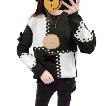 New Fashion Women Autumn Winter O Neck Patchwork Pullovers Sweaters Ladies Bow Cute Crochet Knitwear Sweaters
New Fashion Women Autumn Winter O Neck Patchwork Pullovers Sweaters Ladies Bow Cute Crochet Knitwear Sweaters
