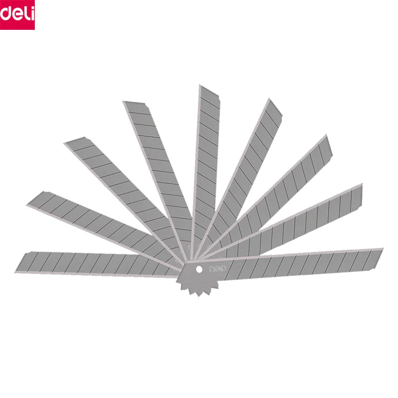 Deli Utility Knife Replacement Blades 9MM Art Paper Cutting Knife Blades Letter Opener Box Cutter for Home outdoor(10pcs/Box)
Deli Utility Knife Replacement Blades 9MM Art Paper Cutting Knife Blades Letter Opener Box Cutter for Home outdoor(10pcs/Box)