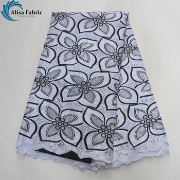 Mixed White and Black Eyelet Swiss Voile Lace in Switzerland with Stones Hot Sale African Cord Lace Fabric French Style Lace
Mixed White and Black Eyelet Swiss Voile Lace in Switzerland with Stones Hot Sale African Cord Lace Fabric French Style Lace