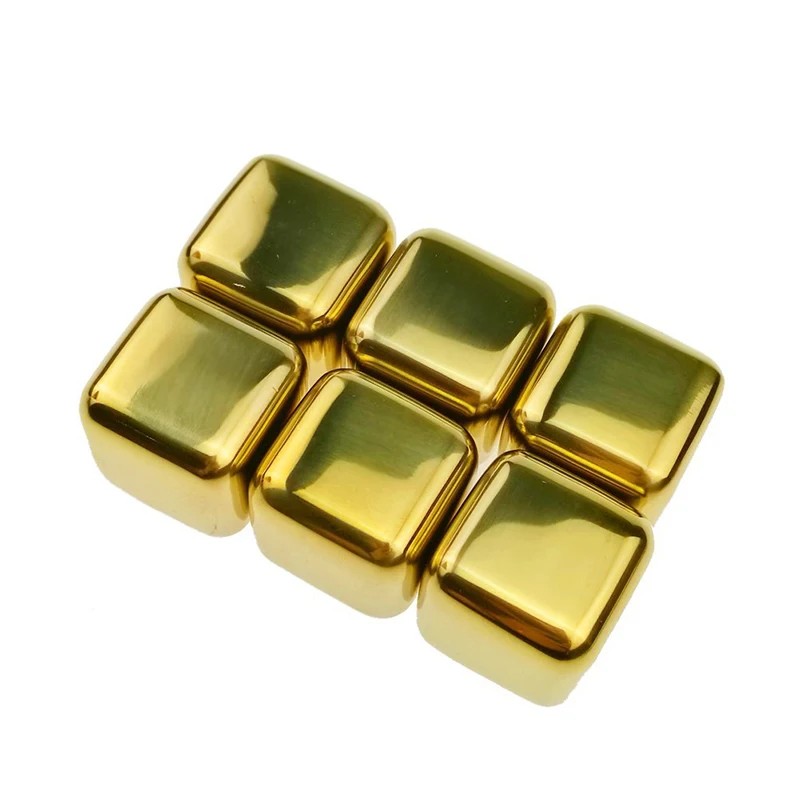 HOT SALE 6pcs 304 Stainless Steel Whiskey Wine Stones Reuseble Cooler Ice Cubes Ball gold
HOT SALE 6pcs 304 Stainless Steel Whiskey Wine Stones Reuseble Cooler Ice Cubes Ball gold