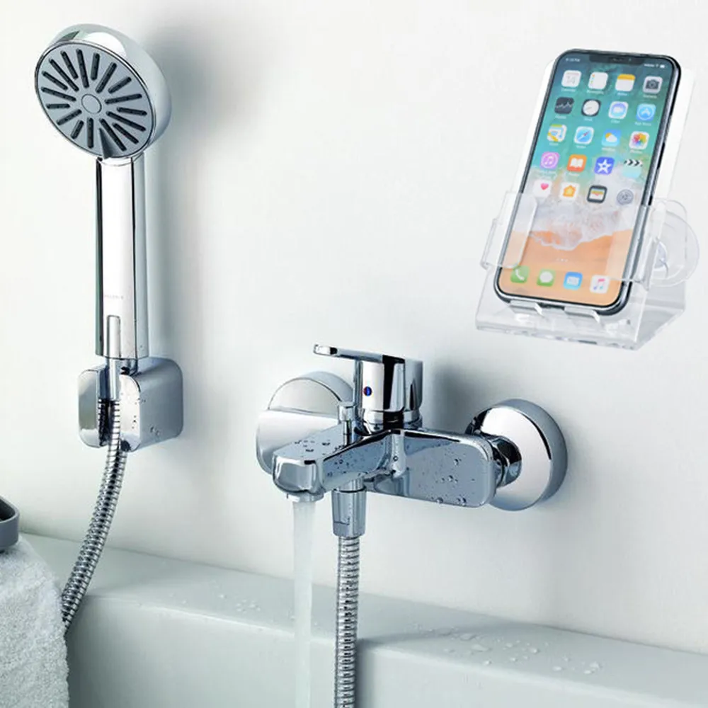 Bathtub Shower Cell Phone Case Stand Holder Caddy Tray Mount with Two Powerful Strong Suction Cups Phones bathroom storage
Bathtub Shower Cell Phone Case Stand Holder Caddy Tray Mount with Two Powerful Strong Suction Cups Phones bathroom storage