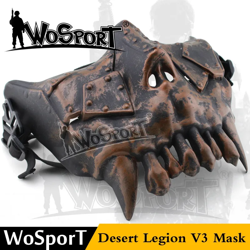 WoSporT Tactical Helmet Masks Half Face Steel Mesh Awful Skull Airsoft WarGame corps V3 Paintball Hunting mask
WoSporT Tactical Helmet Masks Half Face Steel Mesh Awful Skull Airsoft WarGame corps V3 Paintball Hunting mask