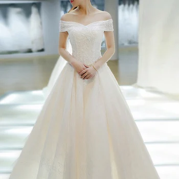 Sexy luxury Court Train Ball Gown Wedding Dresses 2019 Applique Boat Neck Off the Shoulder Train Bride Gown Vestido De Noiva
Sexy luxury Court Train Ball Gown Wedding Dresses 2019 Applique Boat Neck Off the Shoulder Train Bride Gown Vestido De Noiva