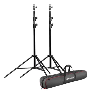 Neewer 2 Packs Photography Heavy Duty Light Stand with Hot Shoe Ball Head Adapter and Carrying Bag for LED Panel/Ring Light
Neewer 2 Packs Photography Heavy Duty Light Stand with Hot Shoe Ball Head Adapter and Carrying Bag for LED Panel/Ring Light
