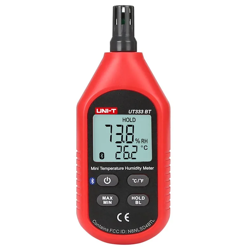 UNI-T UT333BT Bluetooth Mini LCD Digital Air Temperature Humidity Meter Thermometer Hygrometer Gauge Tester UT333 Upgrade
UNI-T UT333BT Bluetooth Mini LCD Digital Air Temperature Humidity Meter Thermometer Hygrometer Gauge Tester UT333 Upgrade