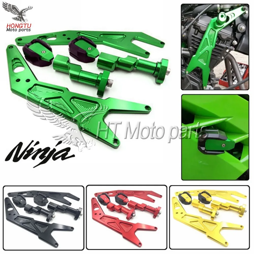 With Logo CNC Modified Billet Frame Slider Crash engine protection block For Kawasaki Ninja 250R 300R Ninja250 300 2013-2018
With Logo CNC Modified Billet Frame Slider Crash engine protection block For Kawasaki Ninja 250R 300R Ninja250 300 2013-2018