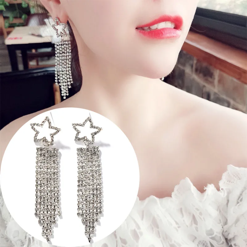 Unique Design Minimalist Tassel Crystal Drop Dangle Earrings For Women Long Earrings Ear Fashion Jewelry Gifts
Unique Design Minimalist Tassel Crystal Drop Dangle Earrings For Women Long Earrings Ear Fashion Jewelry Gifts