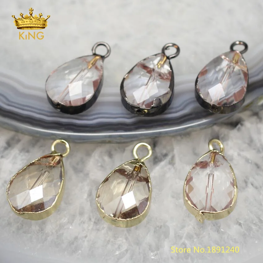 10PCS 14x18mm Faceted Glass Drop Pendants for Necklace,Bezel Glass Plated Golden/Gun Black Copper Edged Charms DIY Earrings YT29
10PCS 14x18mm Faceted Glass Drop Pendants for Necklace,Bezel Glass Plated Golden/Gun Black Copper Edged Charms DIY Earrings YT29