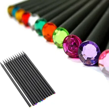 12pcs Black Diamond Diamond Pencil Crayon Drawing Office Supplies Stationery Cute Art Writing Pencil
12pcs Black Diamond Diamond Pencil Crayon Drawing Office Supplies Stationery Cute Art Writing Pencil