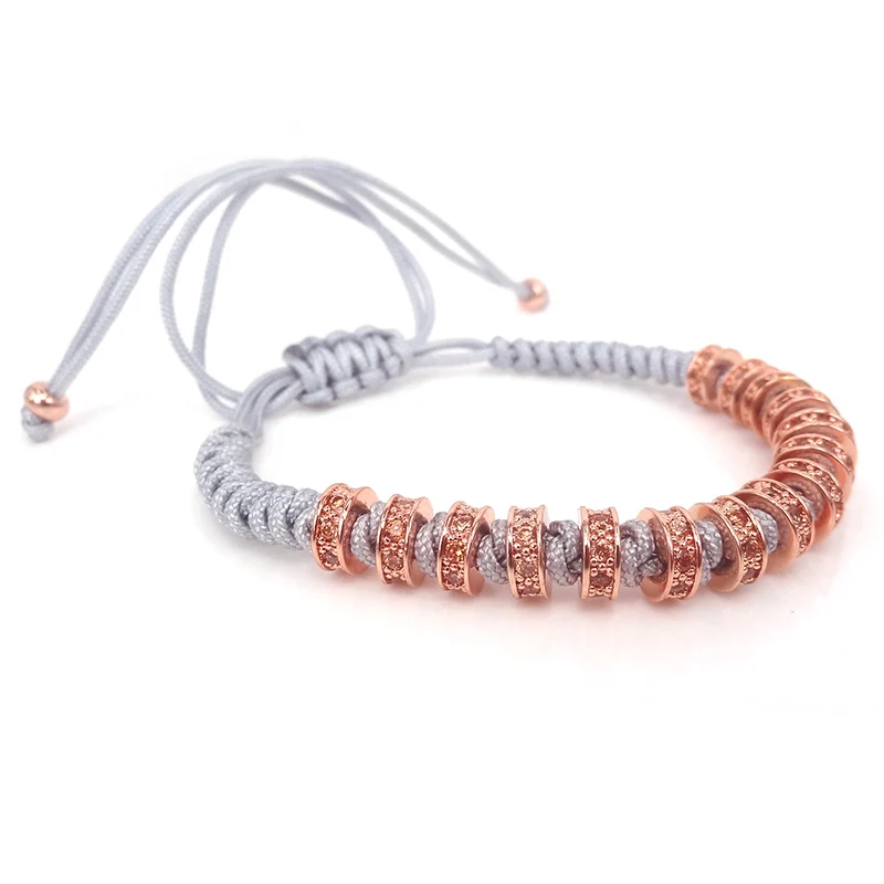 New Anil Arjandas Macrame Bracelets,Rose Gold Micro Pave Champagne CZ Stoppers Beads Braiding Macrame Bracelet For Men Jewelry
New Anil Arjandas Macrame Bracelets,Rose Gold Micro Pave Champagne CZ Stoppers Beads Braiding Macrame Bracelet For Men Jewelry