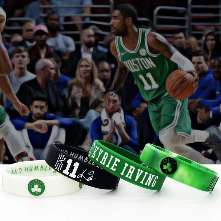 

4pcs/lot Basketball Star Head Karst Inspirational Sport Wristband Bangle Jordan Kobe Leonard Irving Luminous Bracelet Wristband