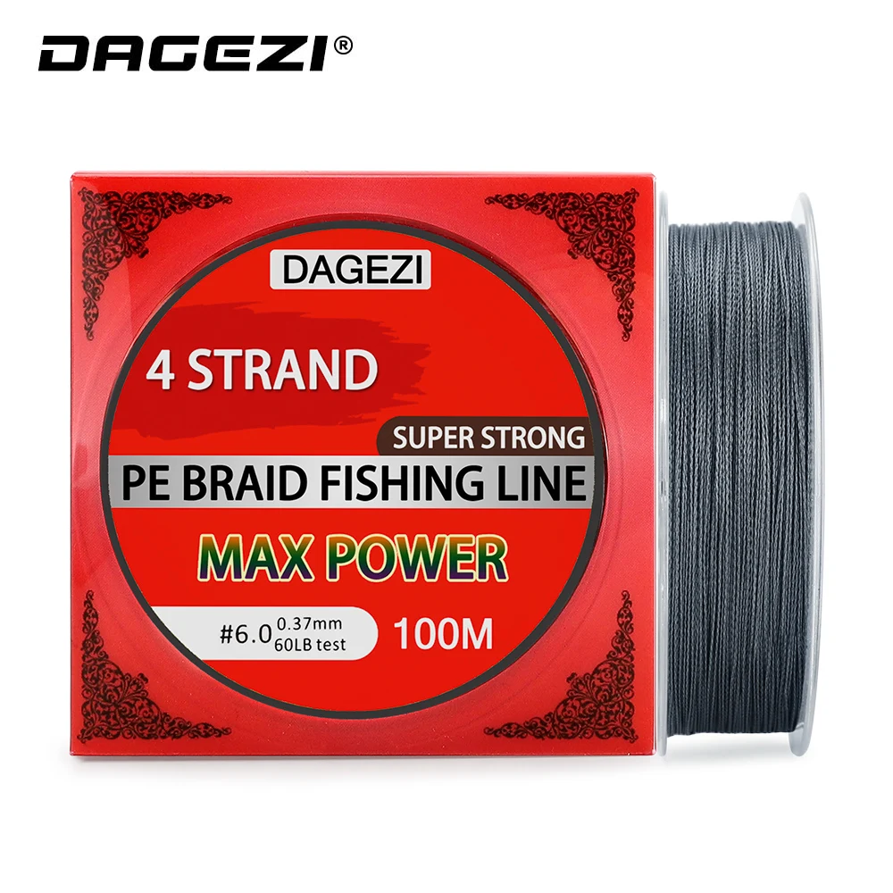 DAGEZI 4 Strand PE Braided Fishing Line 100m 10-80LB Super Strong Multifilament Fishing Lines For Carp Fishing Tackle
DAGEZI 4 Strand PE Braided Fishing Line 100m 10-80LB Super Strong Multifilament Fishing Lines For Carp Fishing Tackle