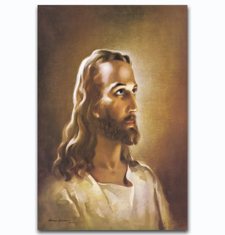 Art Print Hot Jesus Christ Vintage Religious Portrait of 14x21 24x36 27x40 Inch Silk Poster Wall Canvas Decoration X-283 | Дом и сад