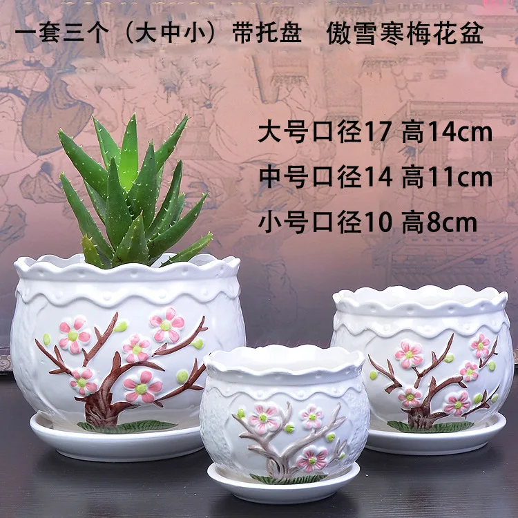 Creative Simple Meaty Flower Pot with Tray 3 Sets of Large, Medium and Small Plant Shape Pattern Flower Pots
Creative Simple Meaty Flower Pot with Tray 3 Sets of Large, Medium and Small Plant Shape Pattern Flower Pots