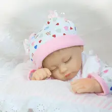15 Inch Mini Silicone Dolls Reborn Baby Born Doll for Girls Toy Gifts,37CM Real Reborn Babies Bonecas Educational Baby Toys