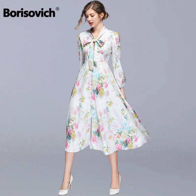 Borisovich Women Elegant Print Long Dress New Brand 2019 Spring Fashion High Waist Big Swing A-line Ladies Party Dresses N957
Borisovich Women Elegant Print Long Dress New Brand 2019 Spring Fashion High Waist Big Swing A-line Ladies Party Dresses N957