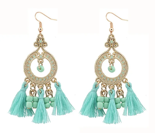 Bohemian Long Tassel Earrings Black White Blue Red Silk Fabric Long Drop Dangle Tassel Earrings For Women Jewelry 3E137
Bohemian Long Tassel Earrings Black White Blue Red Silk Fabric Long Drop Dangle Tassel Earrings For Women Jewelry 3E137