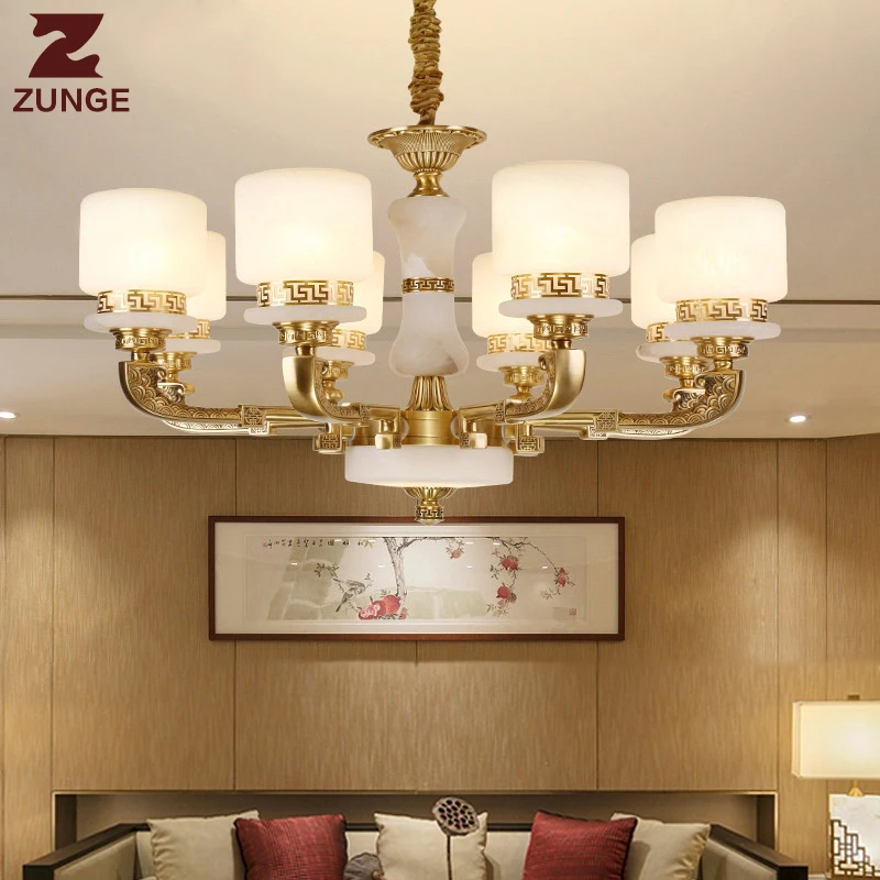 Modern LED Chandelier copper Lights in the Living Room large lighting fixtures T067 lampadari lustre para sala marble lampshade
Modern LED Chandelier copper Lights in the Living Room large lighting fixtures T067 lampadari lustre para sala marble lampshade
