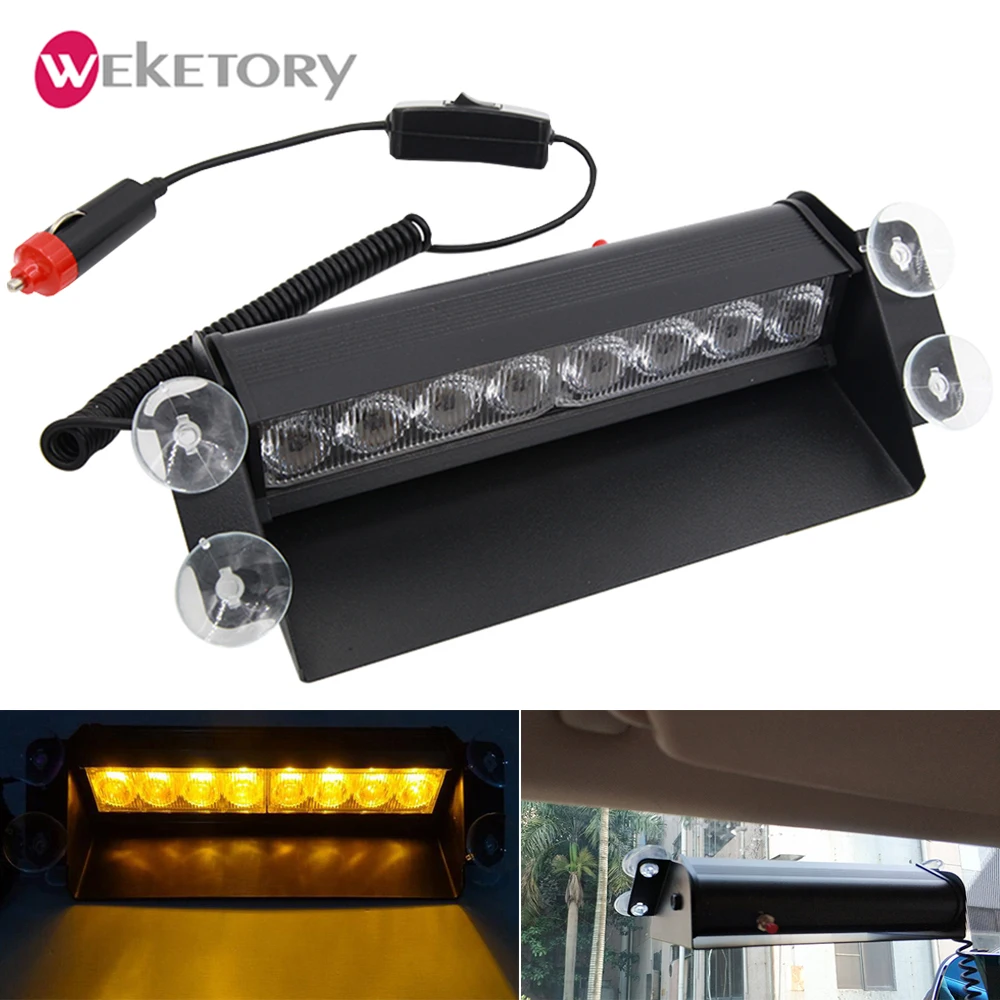 8 LED Car Police Strobe Flashing Light Emergency Warning Lights 3 Flash Style Modes Fog Beacon Lamps Red Blue Amber Yellow White
8 LED Car Police Strobe Flashing Light Emergency Warning Lights 3 Flash Style Modes Fog Beacon Lamps Red Blue Amber Yellow White