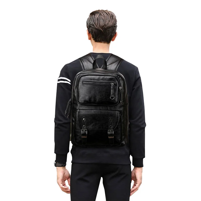 Hot Sale Men Backpacks High Grade PU Leather Fashion Travel Bags Scientific Carrying System Backpack Mochila Zip men school bags
Hot Sale Men Backpacks High Grade PU Leather Fashion Travel Bags Scientific Carrying System Backpack Mochila Zip men school bags