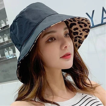 Wide Brim Double-Sided Wear Leopard Print Sun Hat Visor For Women Korean Folding Sunhat Lady Panama Cap UV Protection Beach Hats
Wide Brim Double-Sided Wear Leopard Print Sun Hat Visor For Women Korean Folding Sunhat Lady Panama Cap UV Protection Beach Hats