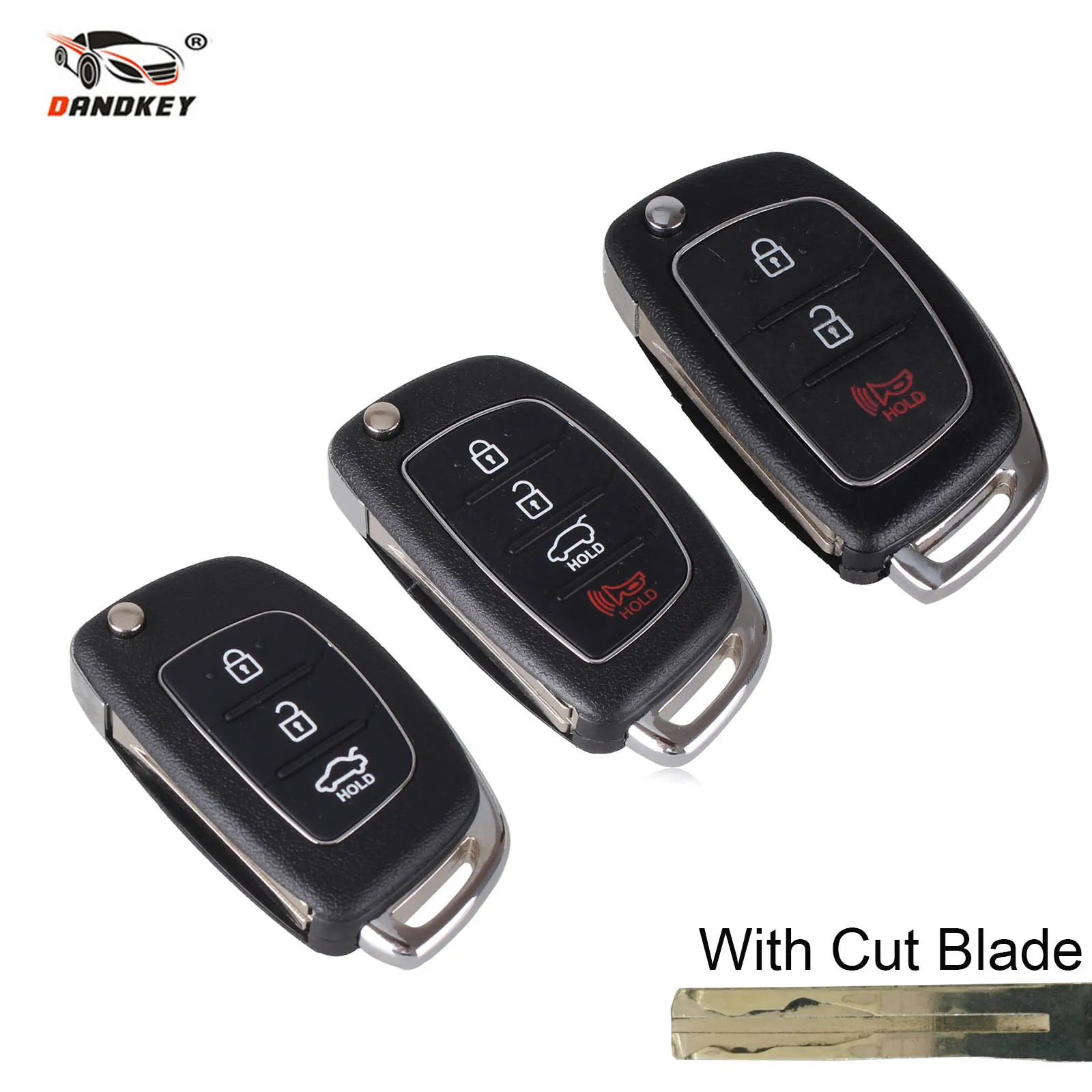 Dandkey cut/uncut Blade Замена 3/4 кнопки дистанционного ключа Fob автомобильный чехол для
