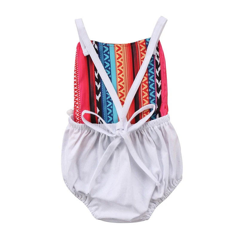 Summer Newborn Girls Rompers Sleeveless Strap Rainbow Print Jumpsuit Baby Girls Romper Outfits Clothes 0-2Y
Summer Newborn Girls Rompers Sleeveless Strap Rainbow Print Jumpsuit Baby Girls Romper Outfits Clothes 0-2Y