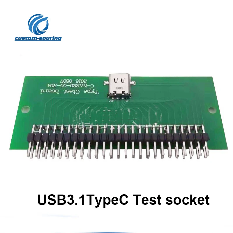 Free shipping 10pc USB 3.1 Type C Test socket for Data cable 3.1 female PCB test board with pin solderd 0.8mm
Free shipping 10pc USB 3.1 Type C Test socket for Data cable 3.1 female PCB test board with pin solderd 0.8mm