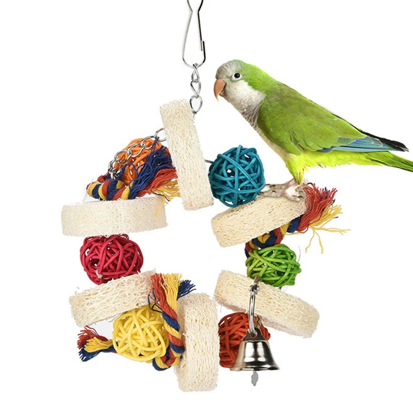 Bird Toys Parrot Toys Swing Parrot Cage Hanging Loofah Sponge Cockatiel Parakeet Pet Bird Bites Climb Chew Toys Wholesale 40DC27
Bird Toys Parrot Toys Swing Parrot Cage Hanging Loofah Sponge Cockatiel Parakeet Pet Bird Bites Climb Chew Toys Wholesale 40DC27