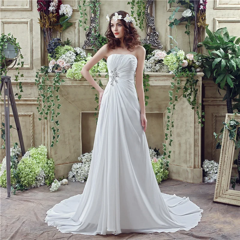 2019 In Stock Summer Chiffon Beach Wedding Dresses Sweetheart Rhinestone Sexy Low Back Vestidos Novia Cheap Boho Bridal Gown
2019 In Stock Summer Chiffon Beach Wedding Dresses Sweetheart Rhinestone Sexy Low Back Vestidos Novia Cheap Boho Bridal Gown