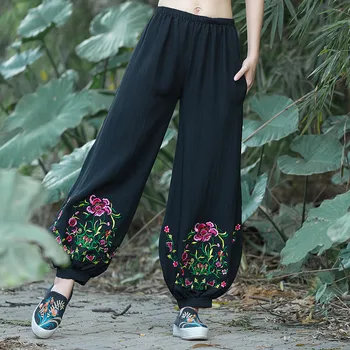 Folk-Custom Cotton linen Capris Ladies Clothes Clothing Female Embroidery Pants Elegant Casual Loose Comfortable Pantalon Femme
Folk-Custom Cotton linen Capris Ladies Clothes Clothing Female Embroidery Pants Elegant Casual Loose Comfortable Pantalon Femme