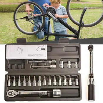 Preset Torque Wrench 1/4 1-25Nm Bicycle Repair Adjustable Torque Wrench 20 Piece Set 1-25NM Preset Type
Preset Torque Wrench 1/4 1-25Nm Bicycle Repair Adjustable Torque Wrench 20 Piece Set 1-25NM Preset Type