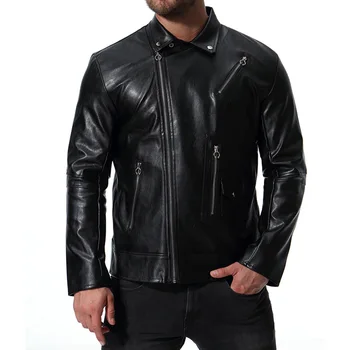 Fall 2018 new fashion in Europe and America more than men, locomotive zipper leather coat jacket
Fall 2018 new fashion in Europe and America more than men, locomotive zipper leather coat jacket
