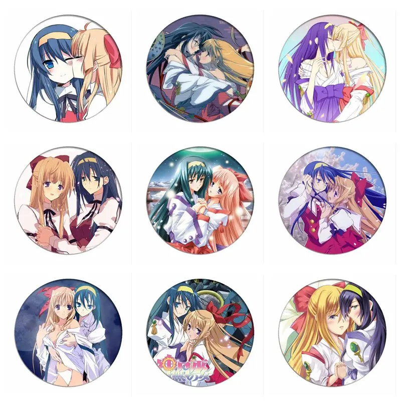 1 шт. Kannazuki no Miko Значки для косплея Kurusugawa Himeko брошь булавки Himemiya Chikane коллекция