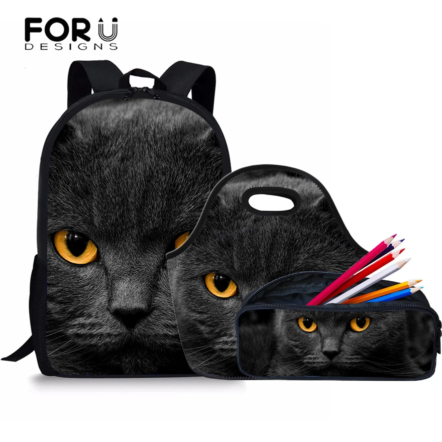 FORUDESIGNS Black Cat Pattern Women Backpack Set Children School Bags For Teenager Girls Backpacks Rugtas Mochila Escolar Kids
FORUDESIGNS Black Cat Pattern Women Backpack Set Children School Bags For Teenager Girls Backpacks Rugtas Mochila Escolar Kids