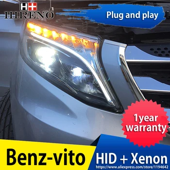 Hireno Headlamp for Mercedes-Benz vito 2017 Headlight Headlight Assembly LED DRL Angel Lens Double Beam HID Xenon 2pcs
Hireno Headlamp for Mercedes-Benz vito 2017 Headlight Headlight Assembly LED DRL Angel Lens Double Beam HID Xenon 2pcs