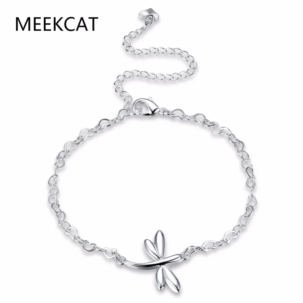 MEEKCAT Fashion Jewelry 925 stamped silver plated Dragonfly Anklets Fashion Women's Anklet Bracelet & Foot Chains Good quality
MEEKCAT Fashion Jewelry 925 stamped silver plated Dragonfly Anklets Fashion Women's Anklet Bracelet & Foot Chains Good quality