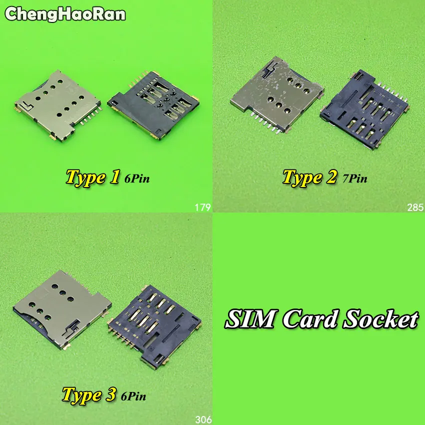 ChengHaoRan 2 шт. 6Pin/7pin Push Micro SIM-карта лоток держатель Слот Разъем Замена | Мобильные
